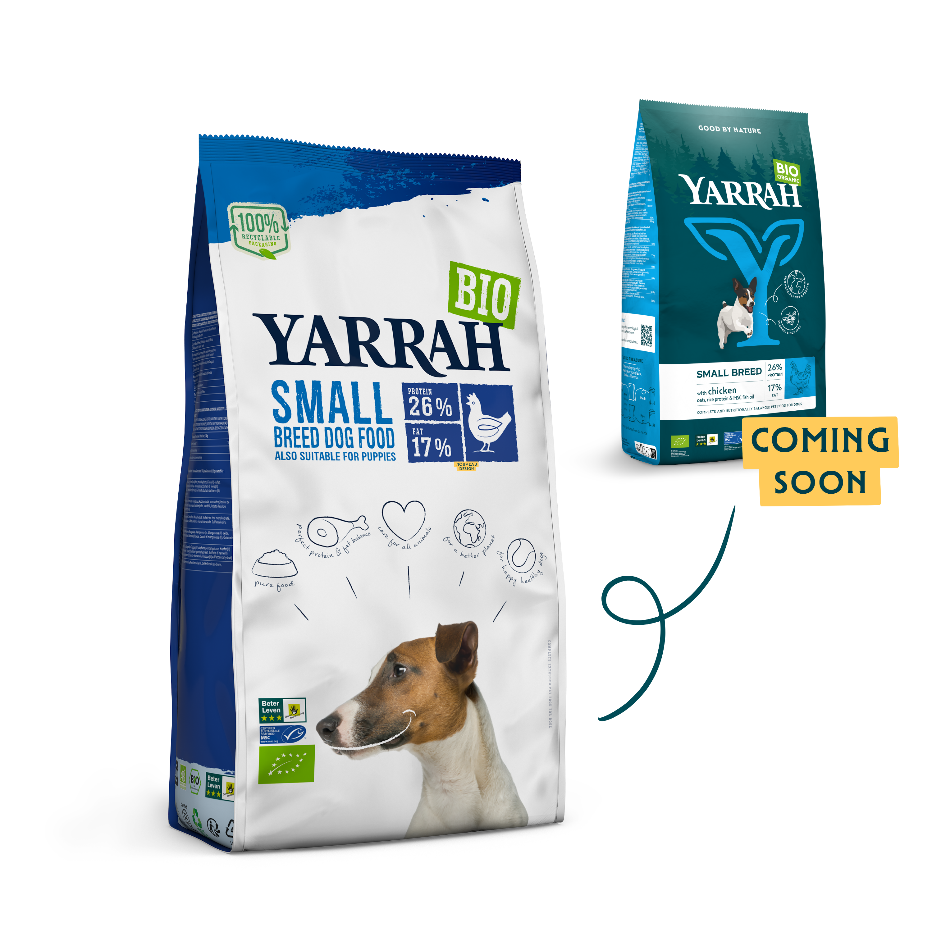 Organic dog food for small breeds Yarrah